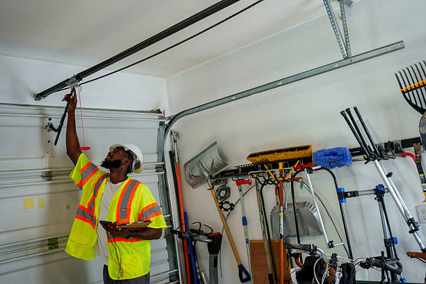 Professional Garage Door Panel Replacement technician working in Person County County, NC